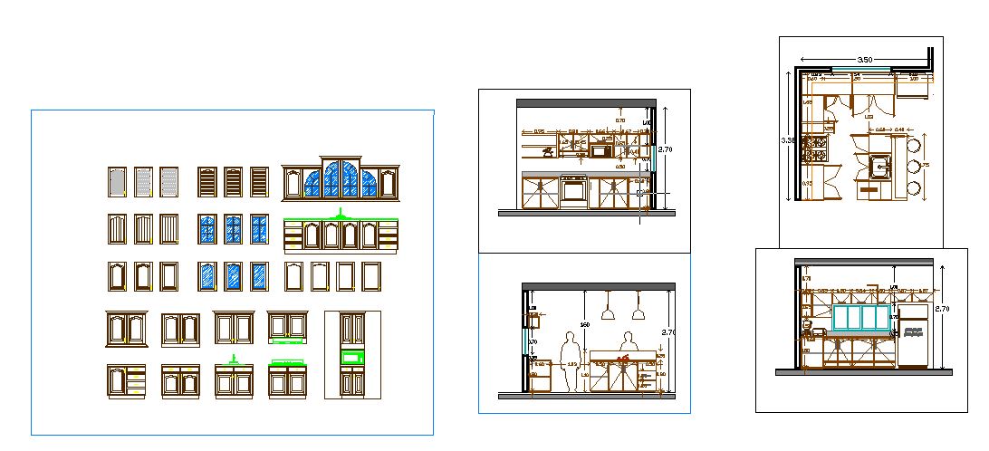 بلوک ها و استانداردهای طراحی آشپزخانه